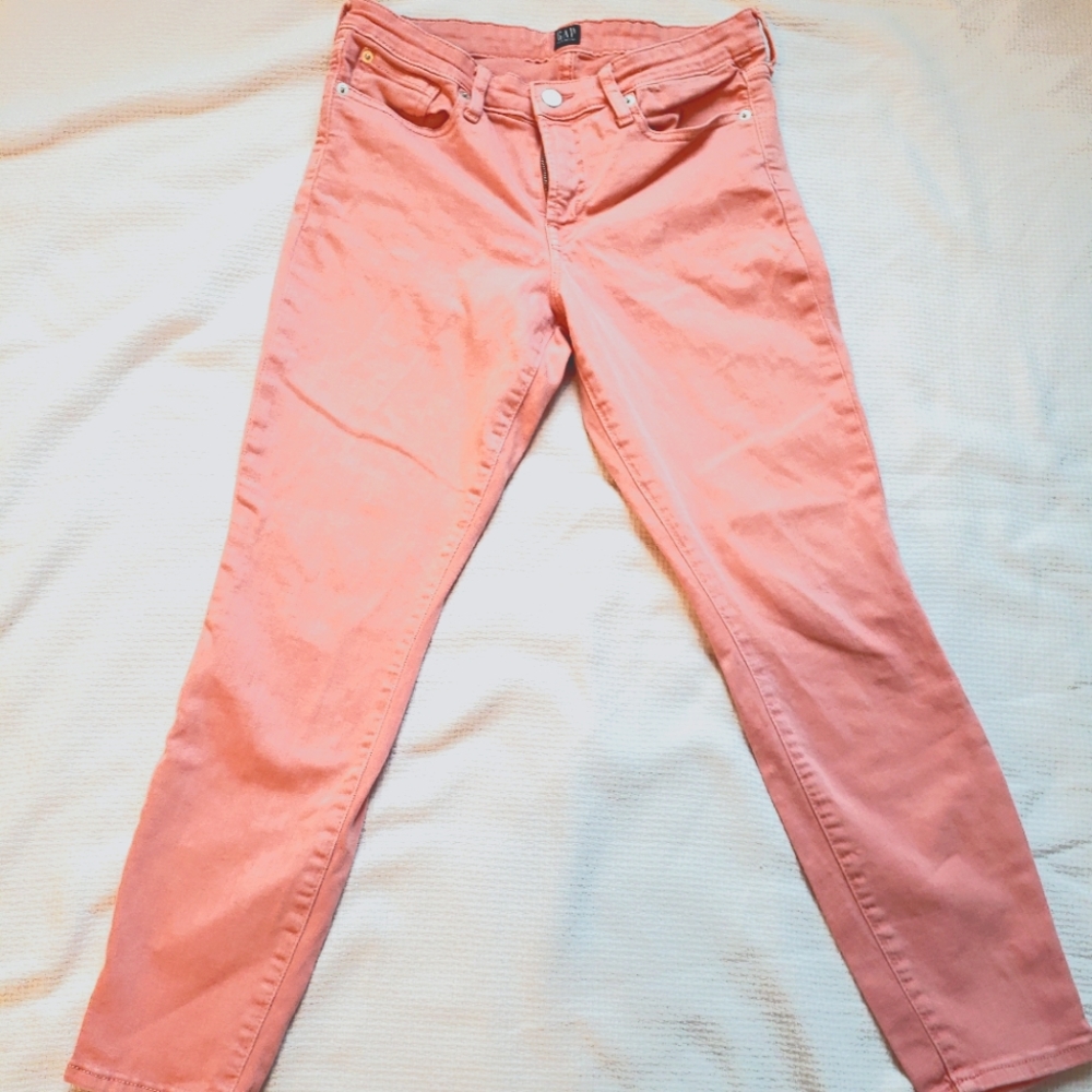 Women's Gap Jeans, Coral color, size 28